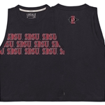 SD Interlock and Repeating SDSU Women's Swell Tank - Black