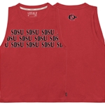SD Interlock and Repeating SDSU Women's Swell Tank - Red